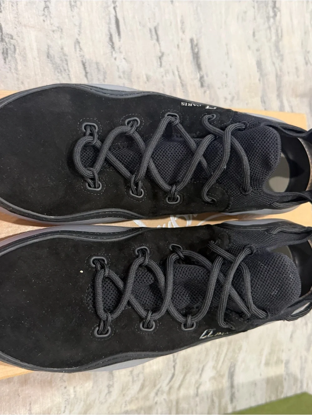 Christian Louboutin Black and Translucent CL Paris Sneakers